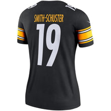 Load image into Gallery viewer, JuJu Smith-Schuster #19 Pittsburgh Steelers Women's Black Legend Jersey