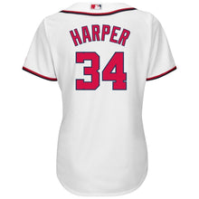 Load image into Gallery viewer, Bryce Harper #3 Washington Nationals Women's White 2017 Cool Base Jersey