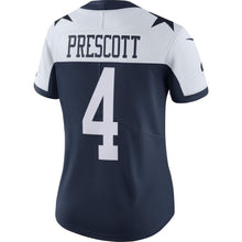 Load image into Gallery viewer, Dak Prescott #4 Dallas Cowboys Women's Navy Alternate Vapor Untouchable