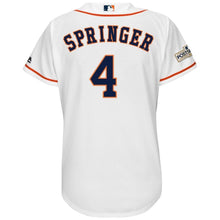 Load image into Gallery viewer, George Springer #4 Houston Astros Women's White 2017 Postseason