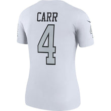 Load image into Gallery viewer, Derek Carr #4 Oakland Raiders Women's White Color Rush Legend Jersey