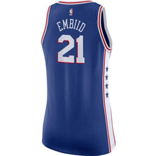 Load image into Gallery viewer, Joel Embiid #21 Philadelphia 76ers Women's Royal Swingman Jersey - Icon Edition