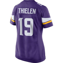 Load image into Gallery viewer, Adam Thielen #19 Minnesota Vikings Women&#39;s Purple Game Jersey