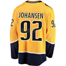 Load image into Gallery viewer, Fanatics Branded Ryan Johansen Nashville Predators Gold Breakaway Player Jersey