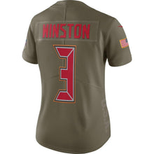 Load image into Gallery viewer, Jameis Winston #3 Tampa Bay Buccaneers Women's Olive Salute to Service