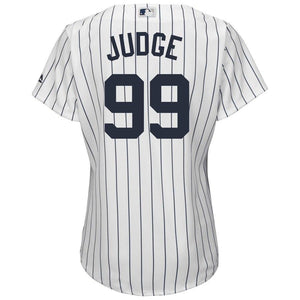 Aaron Judge #28 New York Yankees Women's White Plus Size Home Cool