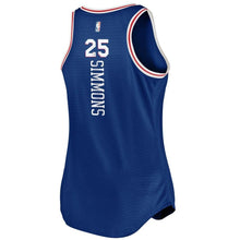 Load image into Gallery viewer, Ben Simmons #25 Philadelphia 76ers Women's Royal Fast Break Tank Jersey