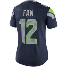 Load image into Gallery viewer, 12s Seattle Seahawks Women&#39;s College Navy Vapor Untouchable Limited Player