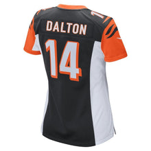 Load image into Gallery viewer, Andy Dalton #14 Cincinnati Bengals Women&#39;s Black 50th Anniversary