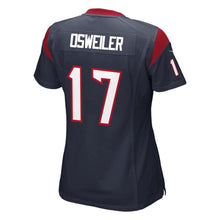 Load image into Gallery viewer, Brock Osweiler #17 Houston Texans Women's Navy Game Jersey