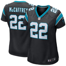 Load image into Gallery viewer, Christian McCaffrey #22 Carolina Panthers Women's Black Game Jersey