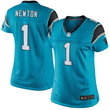 Load image into Gallery viewer, Cam Newton #1 Carolina Panthers Women's Blue Limited Jersey