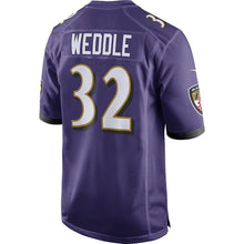 Load image into Gallery viewer, Eric Weddle #32 Baltimore Ravens Youth Purple Game Jersey