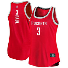 Load image into Gallery viewer, Chris Paul #3 Houston Rockets Women's Red Fast Break Tank Jersey - Icon Edition