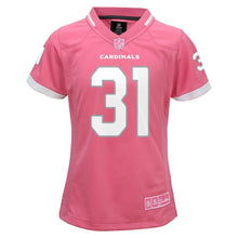Load image into Gallery viewer, Johnson Arizona #31 Cardinals Youth Girls Pink Bubble Gum Jersey