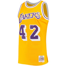 Load image into Gallery viewer, James Worthy #42 Los Angeles Lakers Gold Hardwood Classics Mens Swingman Jersey