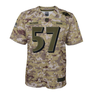 .J. Mosley #57 Baltimore Ravens Youth Camo Salute to Service Game Jersey