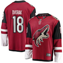 Load image into Gallery viewer, Fanatics Branded Christian Dvorak Arizona Coyotes Garnet Breakaway Player Jersey