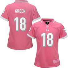 Load image into Gallery viewer, AJ Green #18 Cincinnati Bengals Girls Youth Pink Bubble Gum Jersey