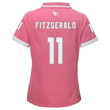 Load image into Gallery viewer, Fitzgerald Arizona #11 Cardinals Girls Youth Pink Fashion Bubble Gum Jersey