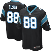 Load image into Gallery viewer, Greg Olsen #8 Carolina Panthers Youth White/Black/Blue Game Jersey
