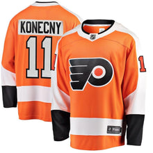 Load image into Gallery viewer, Fanatics Branded Travis Konecny Philadelphia Flyers Orange Breakaway Player Jersey