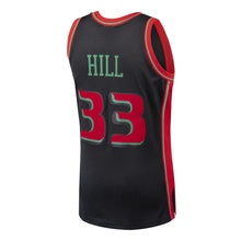 Load image into Gallery viewer, Grant Hill #33 Detroit Pistons Black Hardwood Classics Christmas Swingan Jersey
