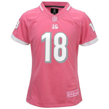 Load image into Gallery viewer, AJ Green #18 Cincinnati Bengals Girls Youth Pink Bubble Gum Jersey