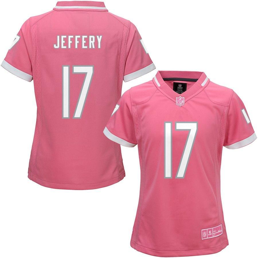 Alshon Jeffery #17 Chicago Bears Girls Youth Pink Bubble Gum Jersey