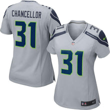 Load image into Gallery viewer, Kam Chancellor #31 Seattle Seahawks Women's Gray Game Jersey