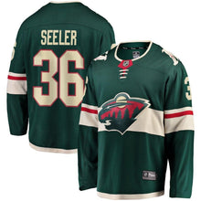 Load image into Gallery viewer, Fanatics Branded Nick Seeler Minnesota Wild Green Breakaway Jersey