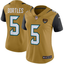 Load image into Gallery viewer, Blake Bortles #5 Jacksonville Jaguars Women's Bold Gold Color Rush