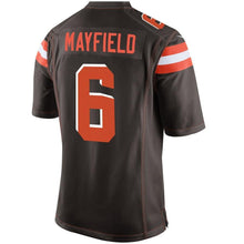 Load image into Gallery viewer, Baker Mayfield #6 Cleveland Browns Youth Brown Game Jersey
