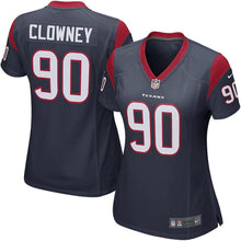Load image into Gallery viewer, Jadeveon Clowney #90 Houston Texans Women's Navy Blue Game Jersey