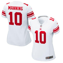 Load image into Gallery viewer, Eli Manning #10 New York Giants Women's White Game Jersey