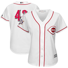 Load image into Gallery viewer, Cincinnati Reds #42 Women's White 2018 Jackie Robinson Day Official Cool Base