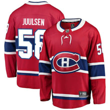 Load image into Gallery viewer, Fanatics Branded Noah Juulsen Montreal Canadiens Red Breakaway Player Jersey