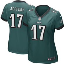 Load image into Gallery viewer, Alshon Jeffery #17 Philadelphia Eagles Women&#39;s Green Game Jersey