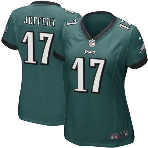 Alshon Jeffery #17 Philadelphia Eagles Women's Green Game Jersey