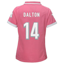 Load image into Gallery viewer, Andy Dalton #14 Cincinnati Bengals Youth Girls Pink Bubble Gum Jersey