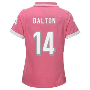 Andy Dalton #14 Cincinnati Bengals Youth Girls Pink Bubble Gum Jersey