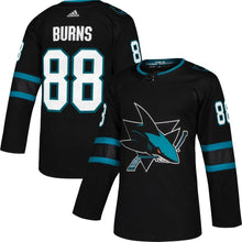 Load image into Gallery viewer, Brent Burns San Jose Sharks Black Alternate Replica Player Jersey