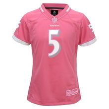 Load image into Gallery viewer, Flacco Baltimore #5 Ravens Youth Girls Pink Bubble Gum Jersey