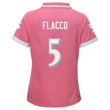 Load image into Gallery viewer, Flacco Baltimore #5 Ravens Youth Girls Pink Bubble Gum Jersey