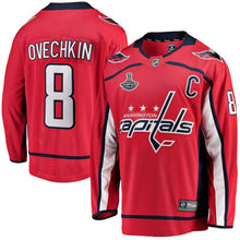 Load image into Gallery viewer, Alexander Ovechkin Washington Capitals Red 2018 Stanley Cup Champions Home Breakaway Player Jersey