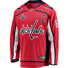 Load image into Gallery viewer, Alexander Ovechkin Washington Capitals Red 2018 Stanley Cup Champions Home Breakaway Player Jersey