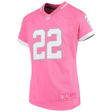 Load image into Gallery viewer, Christian McCaffrey #22 Carolina Panthers Girls Youth Pink Fashion Bubble Gum Jersey