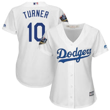 Load image into Gallery viewer, Justin Turner #10 Los Angeles Dodgers Women's White 2018 World Series