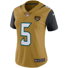 Load image into Gallery viewer, Blake Bortles #5 Jacksonville Jaguars Women's Bold Gold Color Rush