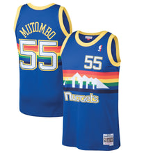 Load image into Gallery viewer, Dikembe Mutombo #55 Denver Nuggets 1991-92 Hardwood Classics Mens Swingman Jersey